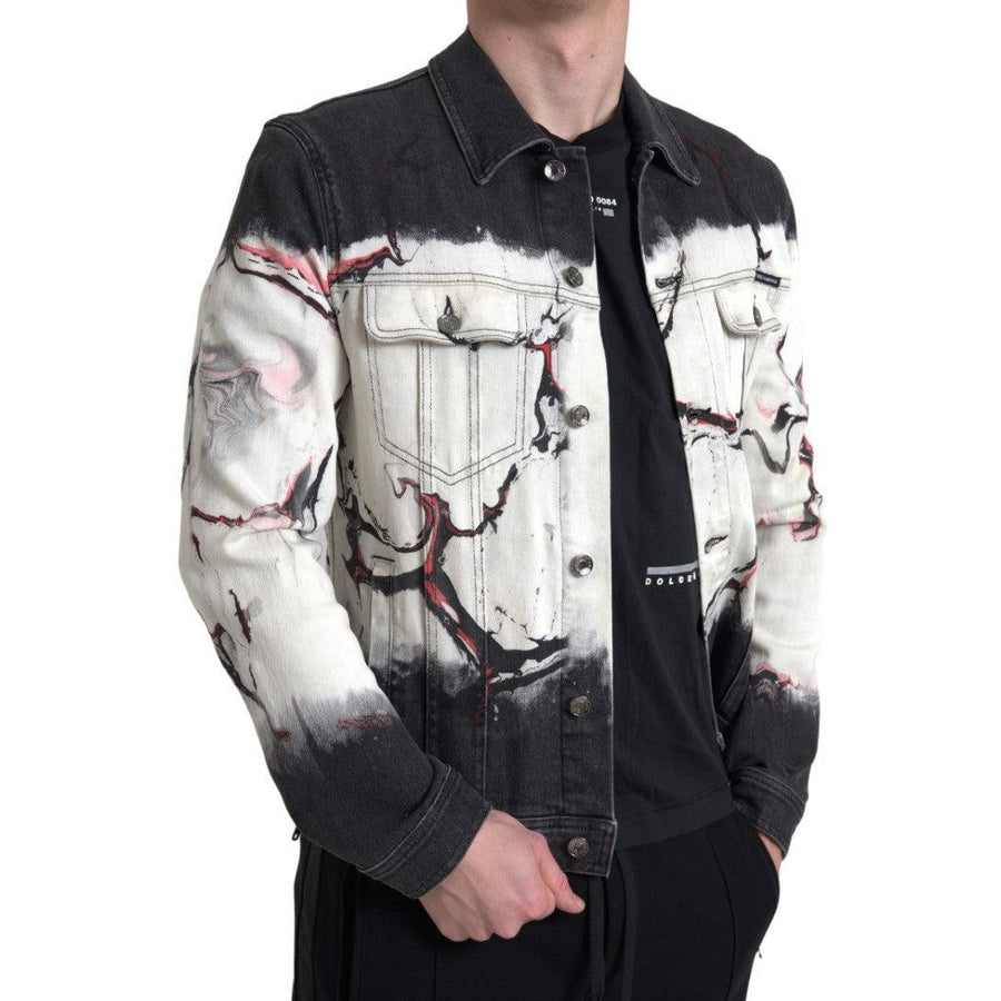 Dolce & Gabbana Multicolor Cotton Stretch Denim Jacket