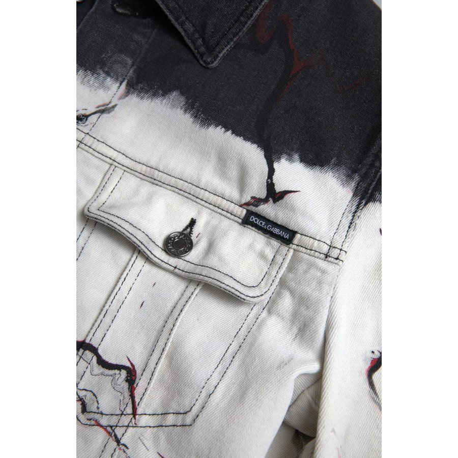 Dolce & Gabbana Multicolor Cotton Stretch Denim Jacket