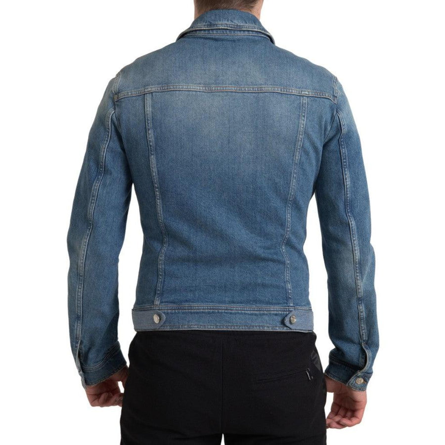 Dolce & Gabbana Elegant Blue Denim Stretch Jacket