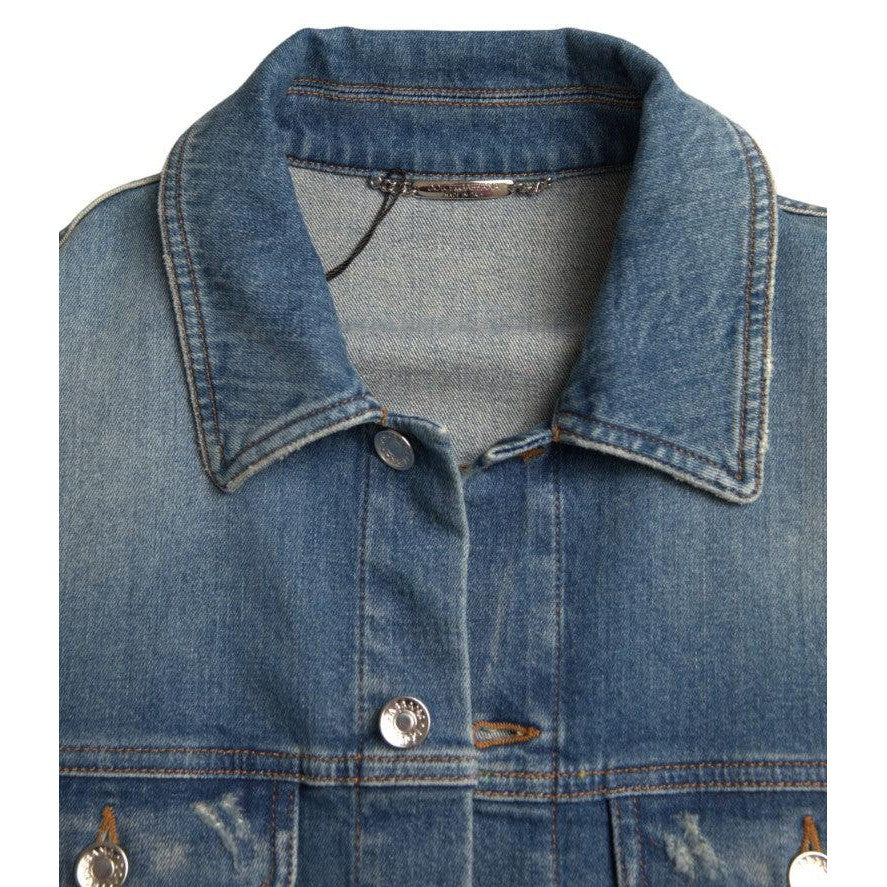 Dolce & Gabbana Elegant Blue Denim Stretch Jacket