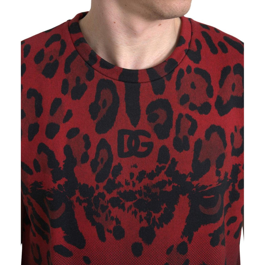 Dolce & Gabbana Red Leopard Cotton Sleeveless Tank T-shirt