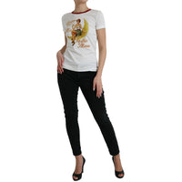 Dolce & Gabbana White Bring Me To The Moon T-shirt Top