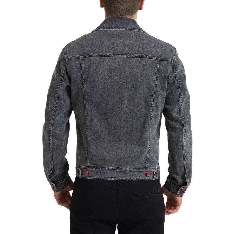 Dolce & Gabbana Elegant Gray Stretch Denim Jacket