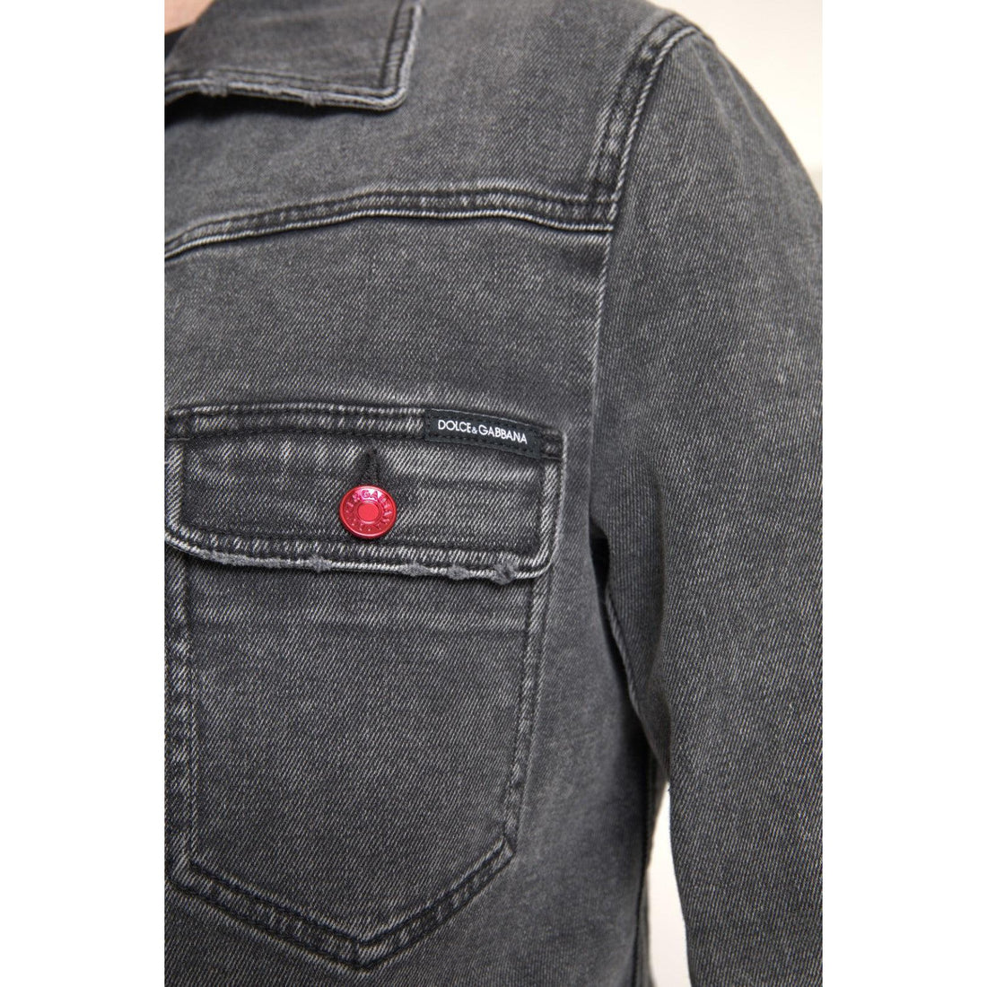 Dolce & Gabbana Elegant Gray Stretch Denim Jacket