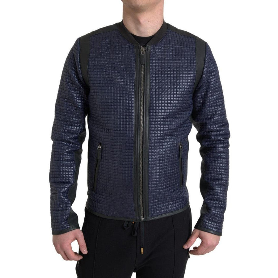 Dolce & Gabbana Elegant Blue Nylon Zip Blouson Jacket