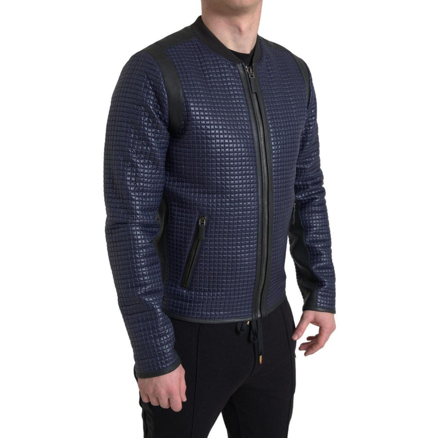 Dolce & Gabbana Elegant Blue Nylon Zip Blouson Jacket