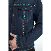 Dolce & Gabbana Embellished Turquoise Denim Jacket