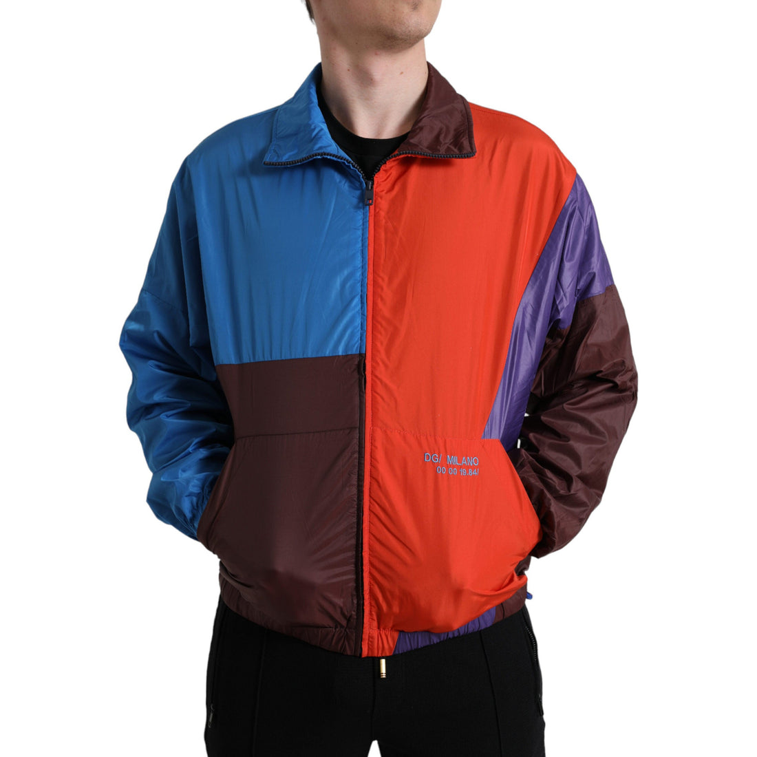 Dolce & Gabbana Multicolor Color Windbreaker Jacket