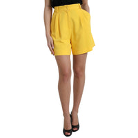 Dolce & Gabbana Yellow High Waist Hot Pants Bermuda Shorts