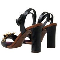 Dolce & Gabbana Elegant Embellished Leather Sandals