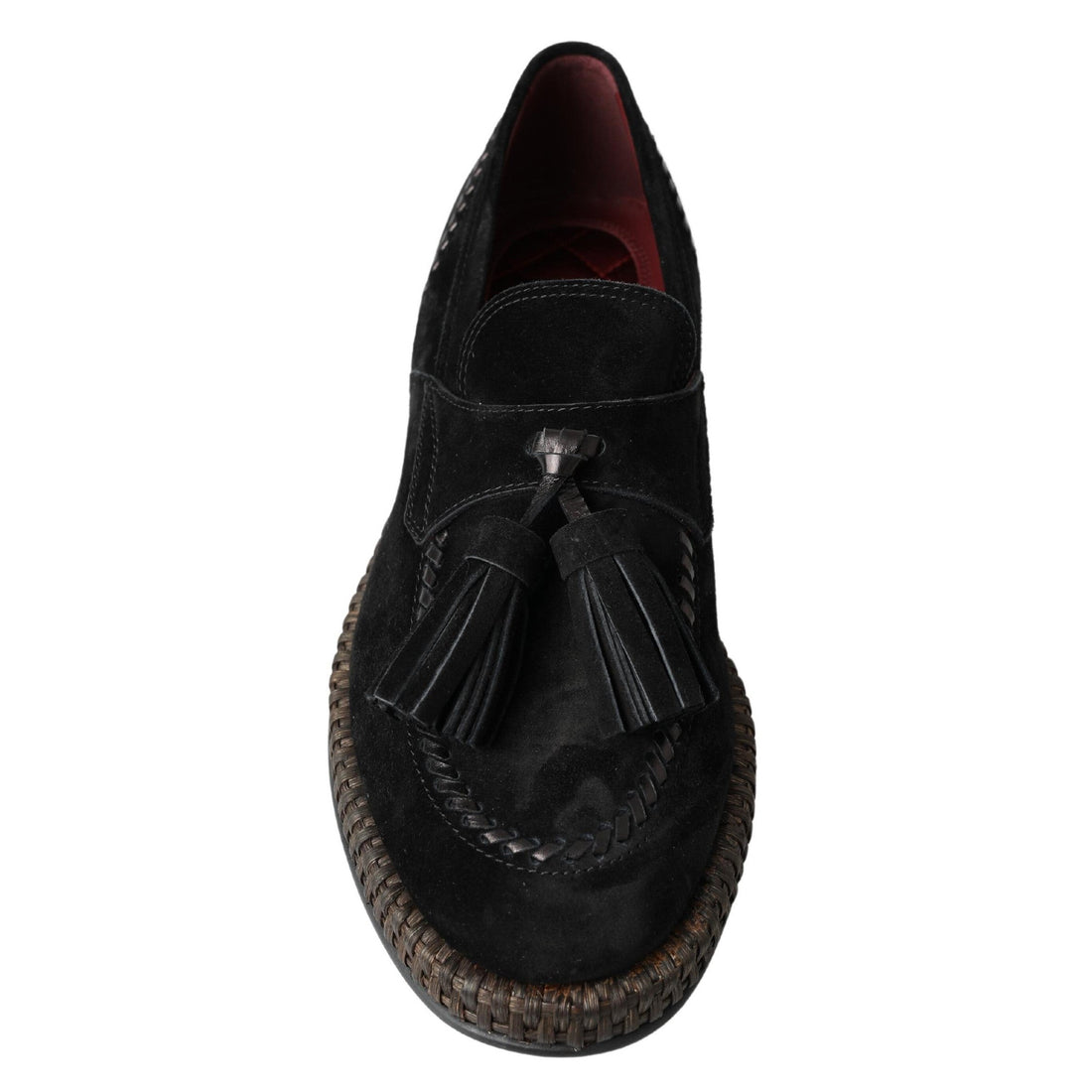 Dolce & Gabbana Black Suede Leather Casual Espadrille Shoes