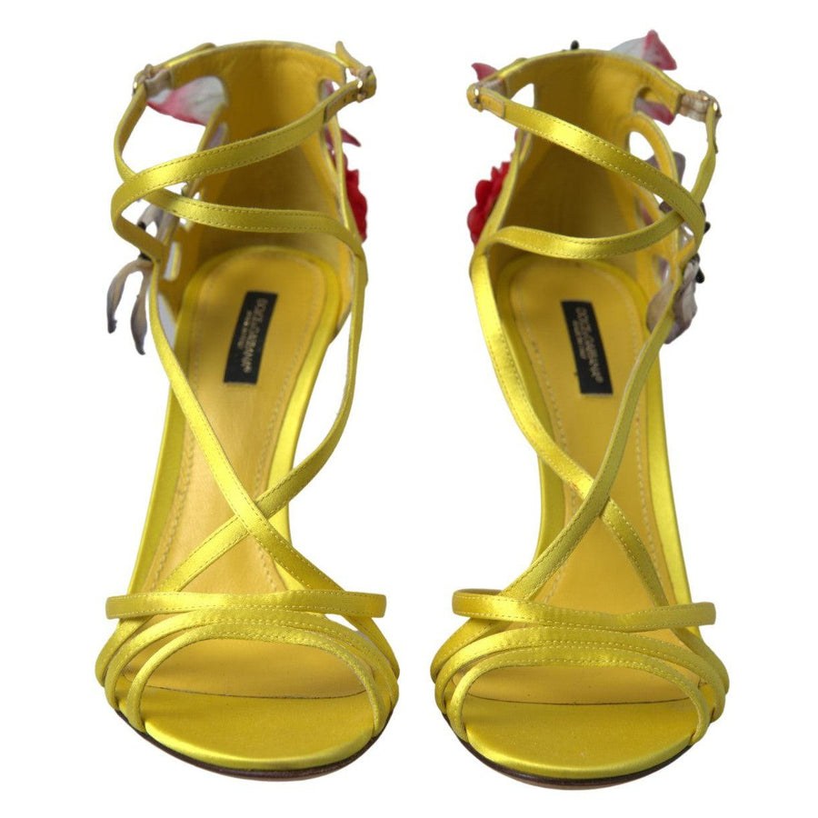 Dolce & Gabbana Enchanting Yellow Ankle Strap Sandals