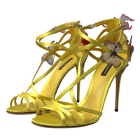 Dolce & Gabbana Enchanting Yellow Ankle Strap Sandals