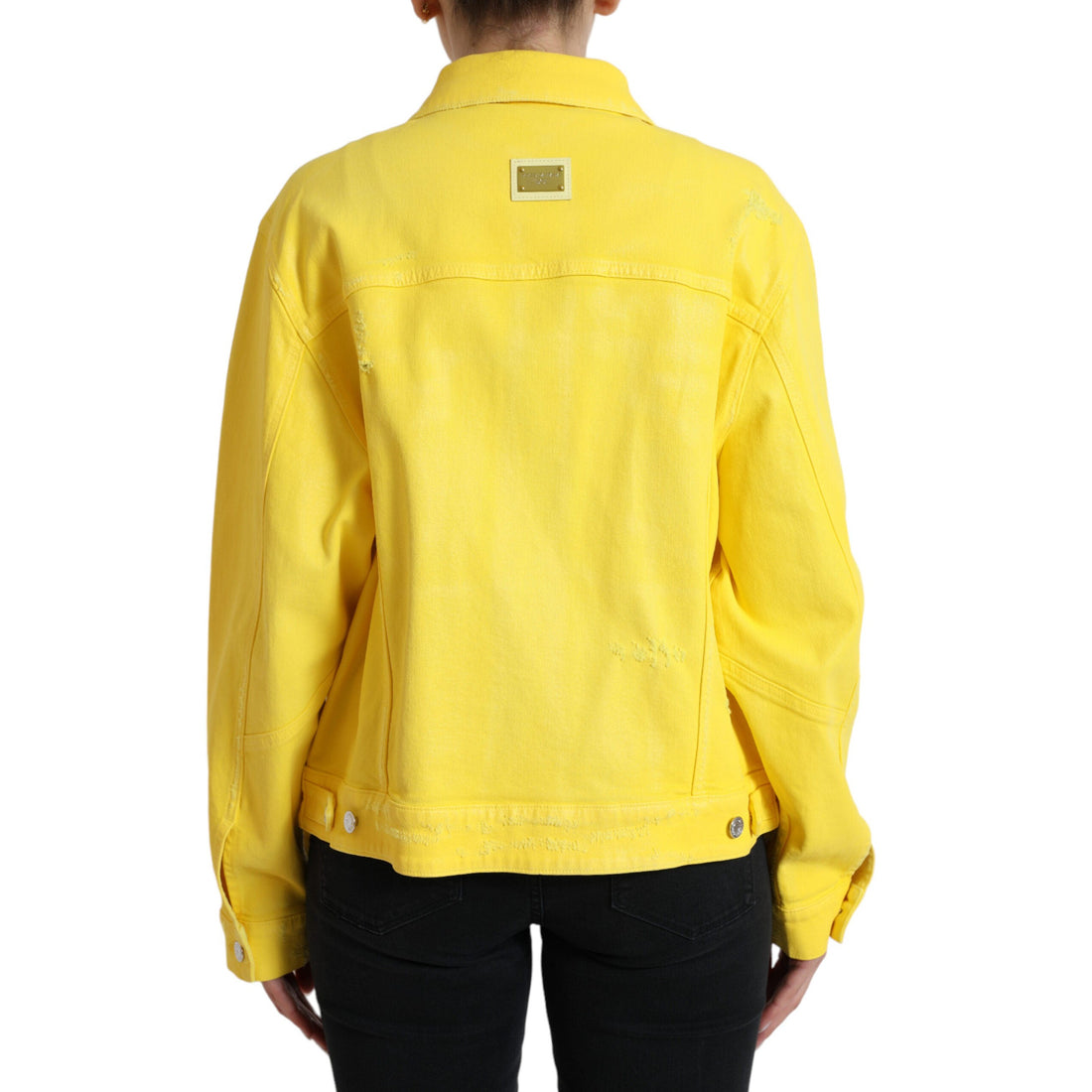 Dolce & Gabbana Yellow Cotton DENIM Jeans Coat Jacket