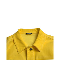 Dolce & Gabbana Yellow Cotton DENIM Jeans Coat Jacket