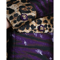 Dolce & Gabbana Exquisite Jacquard Trench With Tiger Motif