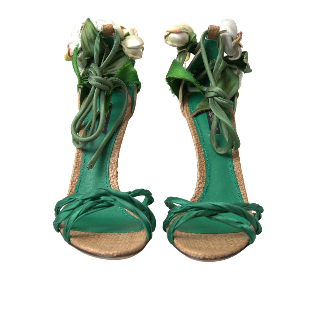 Dolce & Gabbana Emerald Elegance Satin Heels