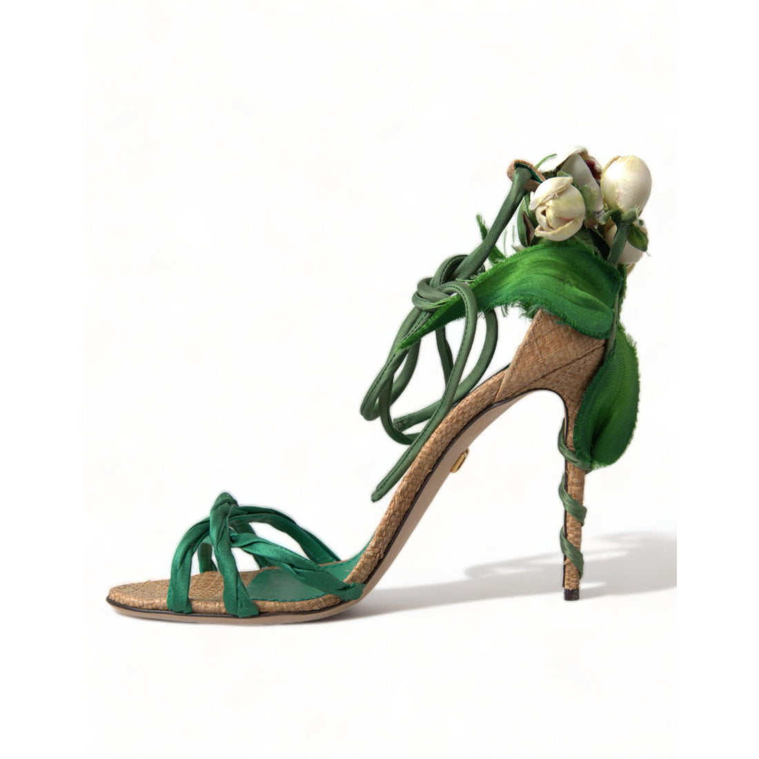 Dolce & Gabbana Emerald Elegance Satin Heels