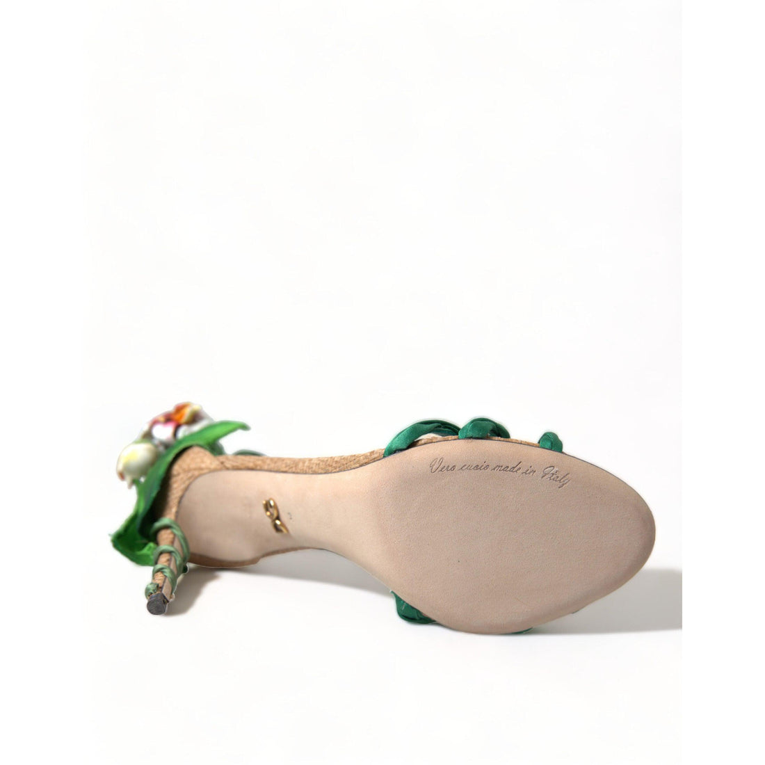 Dolce & Gabbana Emerald Elegance Satin Heels