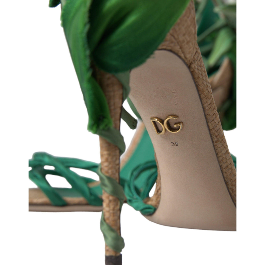 Dolce & Gabbana Emerald Elegance Satin Heels