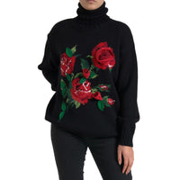 Dolce & Gabbana Elegant Floral Knitted Wool-Cashmere Sweater