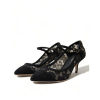 Dolce & Gabbana Elegant Black Taormina Lace Heels