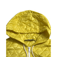 Dolce & Gabbana Yellow Nylon Quilted Hooded Pullover Jacket