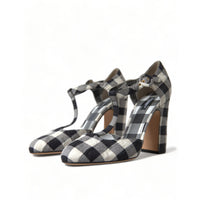 Dolce & Gabbana Chic Gingham T-Strap Pumps: Timeless Mary Jane Heels