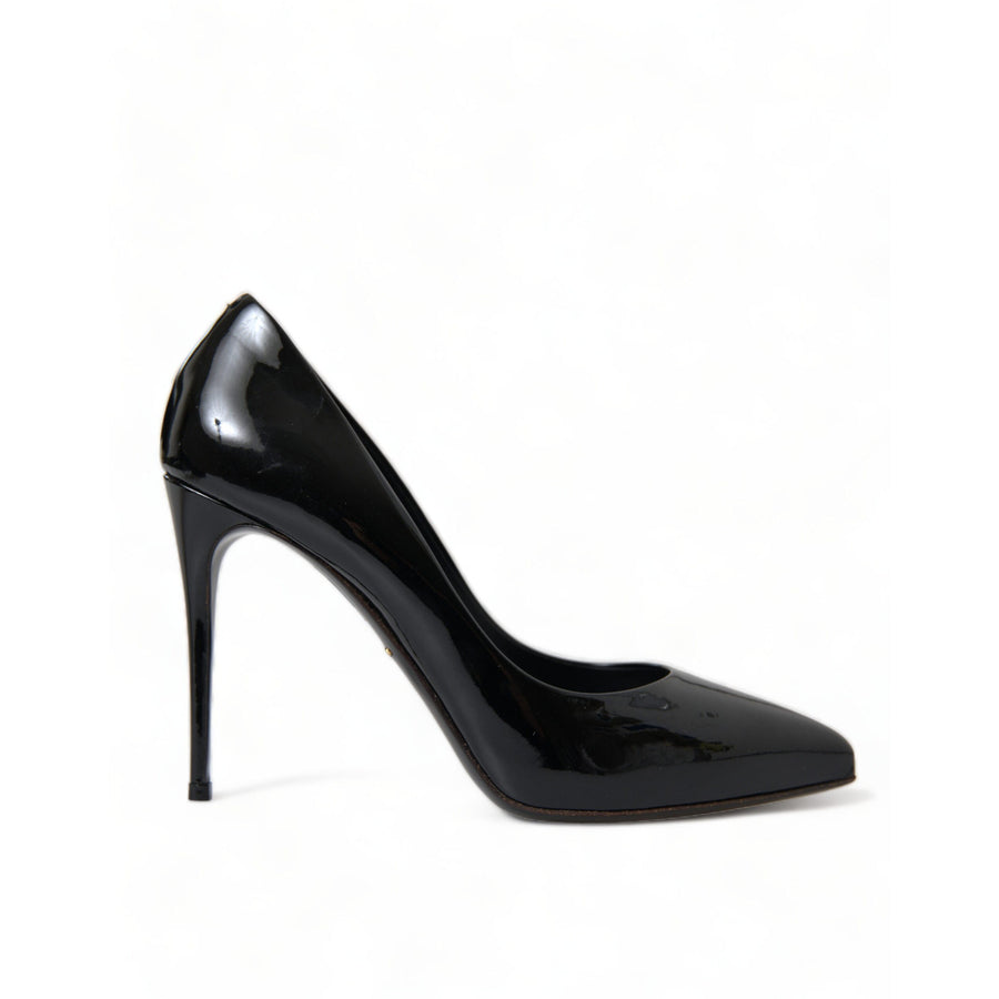 Dolce & Gabbana Elegant Black Patent Stiletto Heels