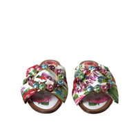 Dolce & Gabbana Exquisite Floral Print Flat Sandals