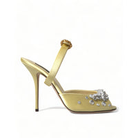 Dolce & Gabbana Crystal Embellished Silk Sandals