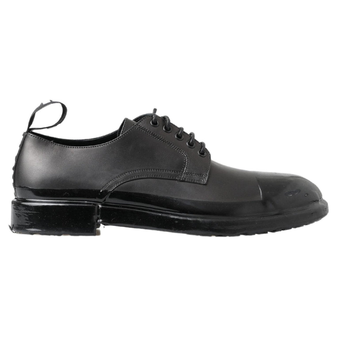 Dolce & Gabbana Black Leather Derby Dress Shoes