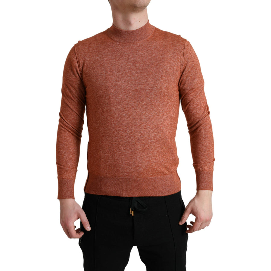 Dolce & Gabbana Orange Cashmere Crew Neck Pullover Sweater