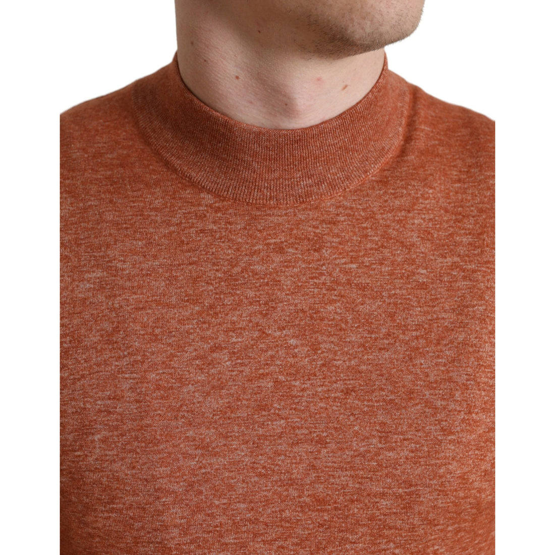 Dolce & Gabbana Orange Cashmere Crew Neck Pullover Sweater