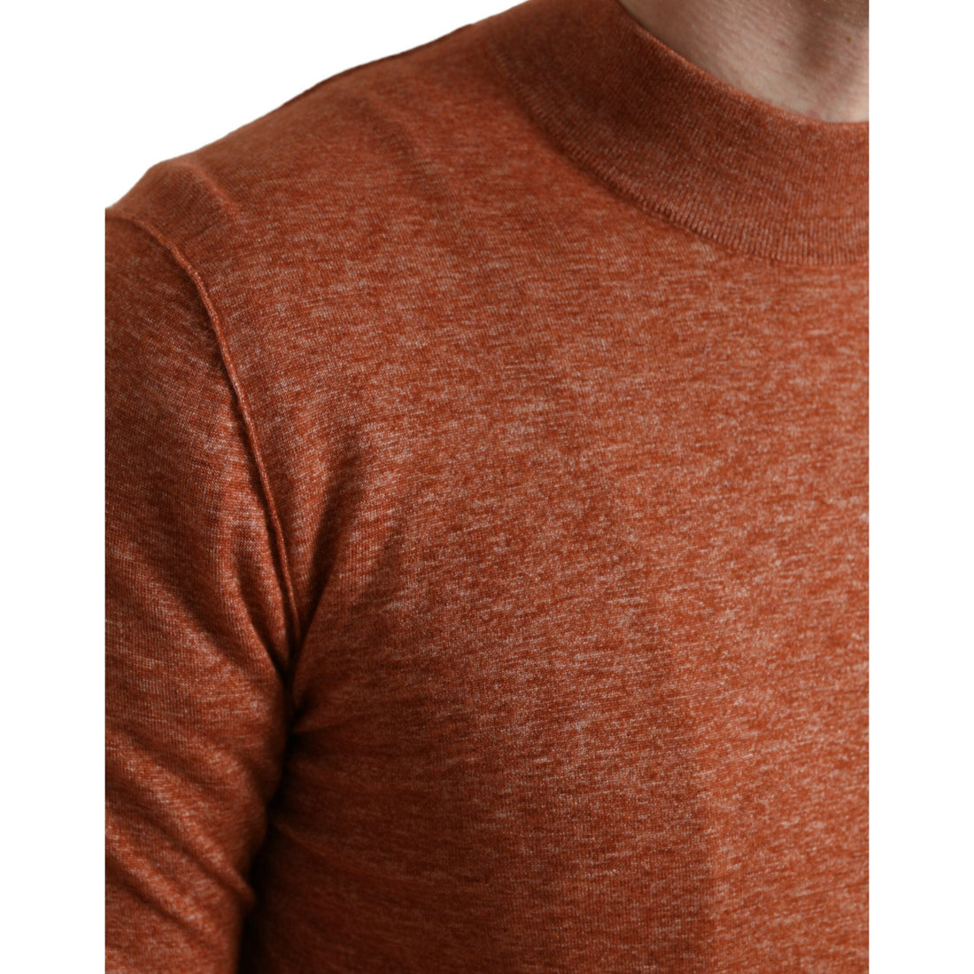 Dolce & Gabbana Orange Cashmere Crew Neck Pullover Sweater