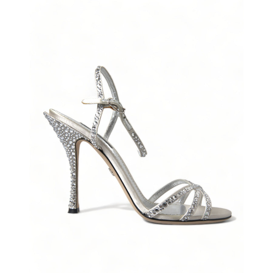 Dolce & Gabbana Elegant Crystal Embellished Heels Sandals