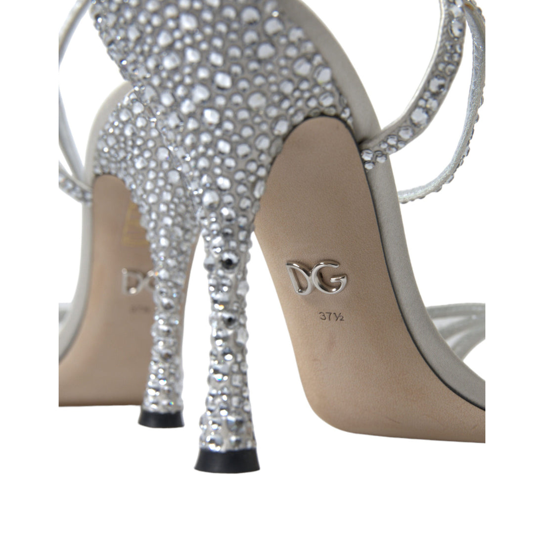 Dolce & Gabbana Elegant Crystal Embellished Heels Sandals