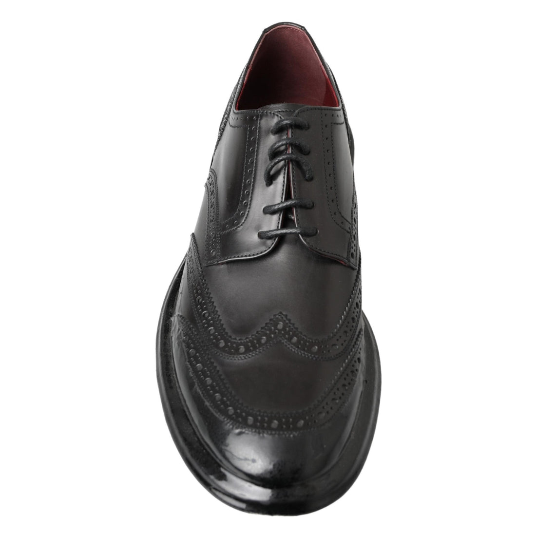 Dolce & Gabbana Elegant Black Leather Derby Shoes