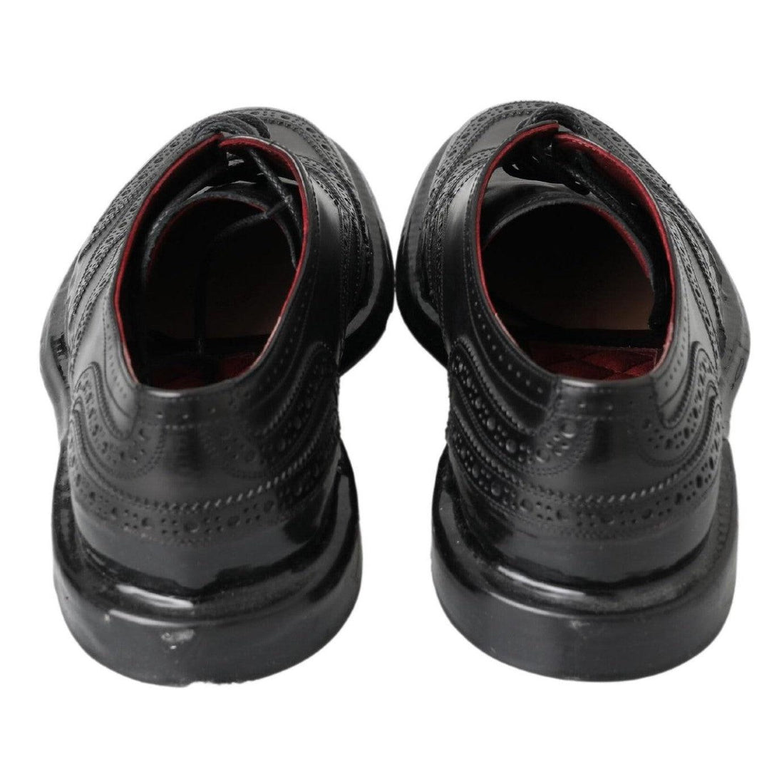 Dolce & Gabbana Elegant Black Leather Derby Shoes