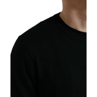 Dolce & Gabbana Black Wool Round Neck Pullover Sweater