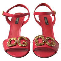 Dolce & Gabbana Red Stiletto Sandal Heels