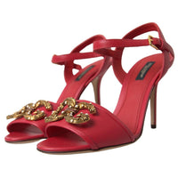 Dolce & Gabbana Red Stiletto Sandal Heels