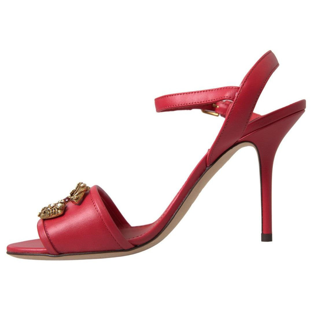 Dolce & Gabbana Red Stiletto Sandal Heels