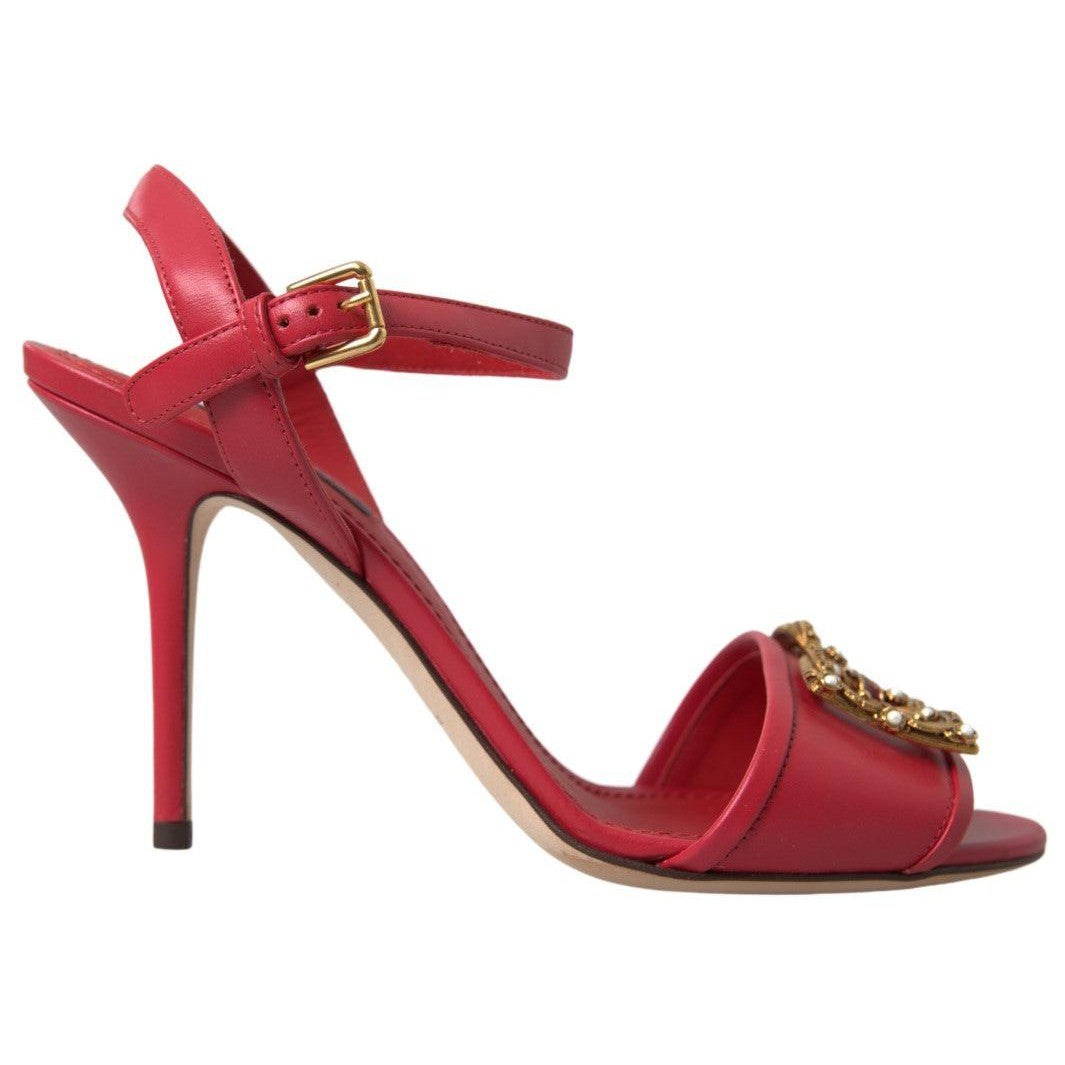 Dolce & Gabbana Red Stiletto Sandal Heels