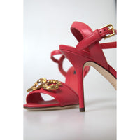 Dolce & Gabbana Red Stiletto Sandal Heels