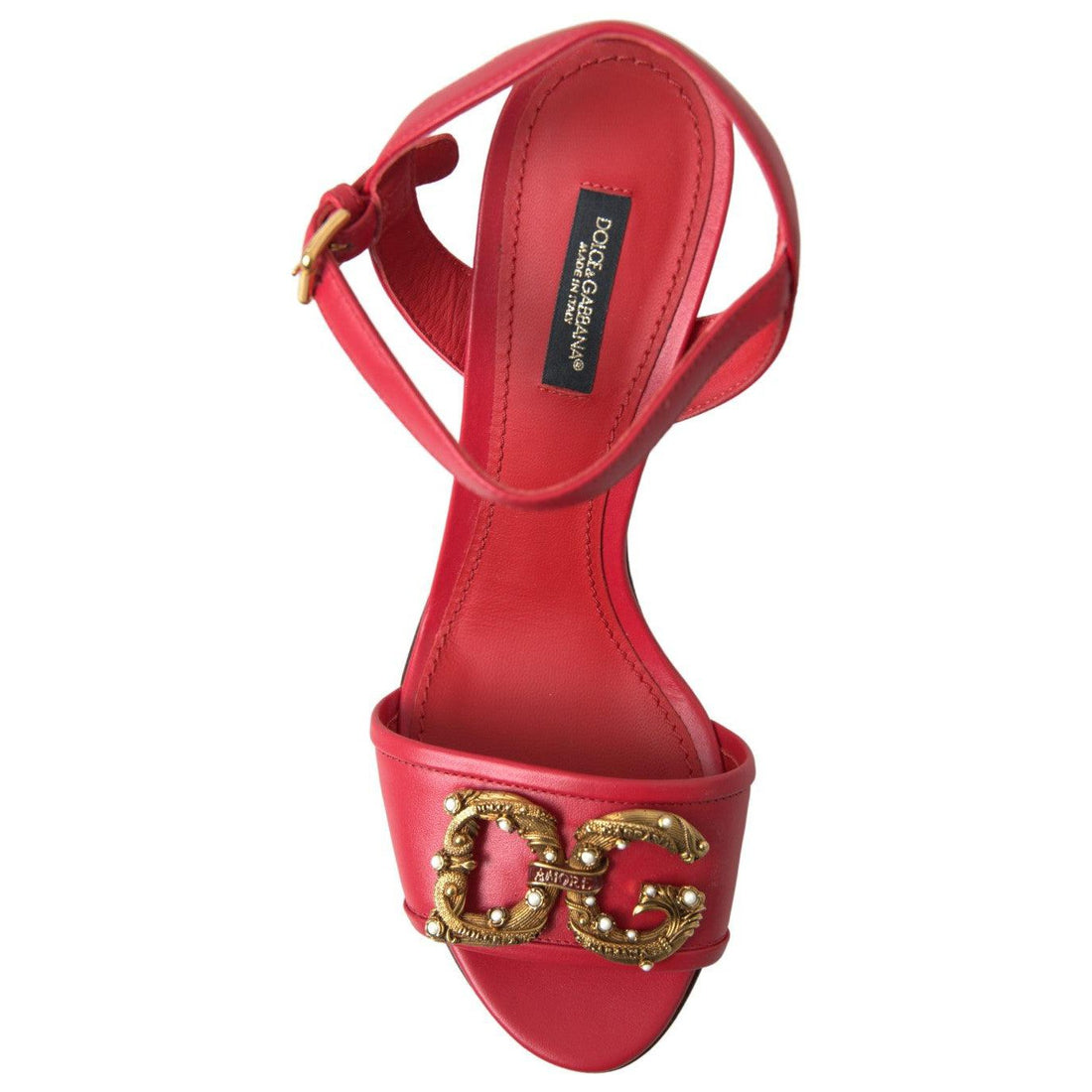 Dolce & Gabbana Red Stiletto Sandal Heels