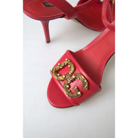 Dolce & Gabbana Red Stiletto Sandal Heels