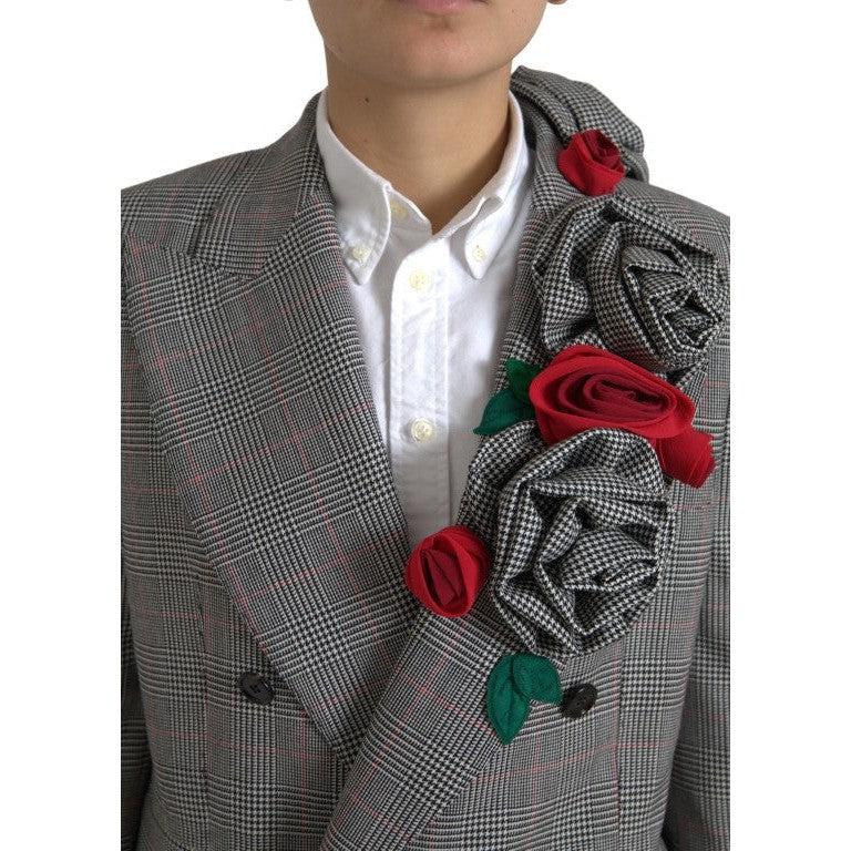 Dolce & Gabbana Chic Double Breasted Gray Wool Blazer