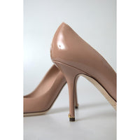 Dolce & Gabbana Elegant Beige Patent Leather Pumps