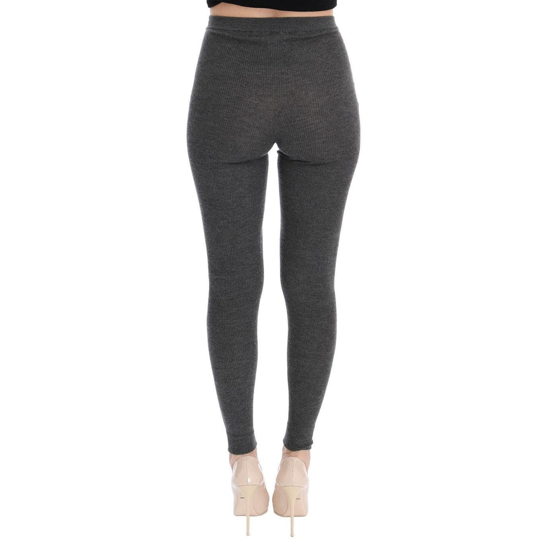 Dolce & Gabbana Chic Gray High Waist Cashmere Tights Pants